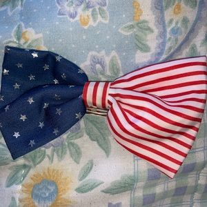 NEW American flag hair bow